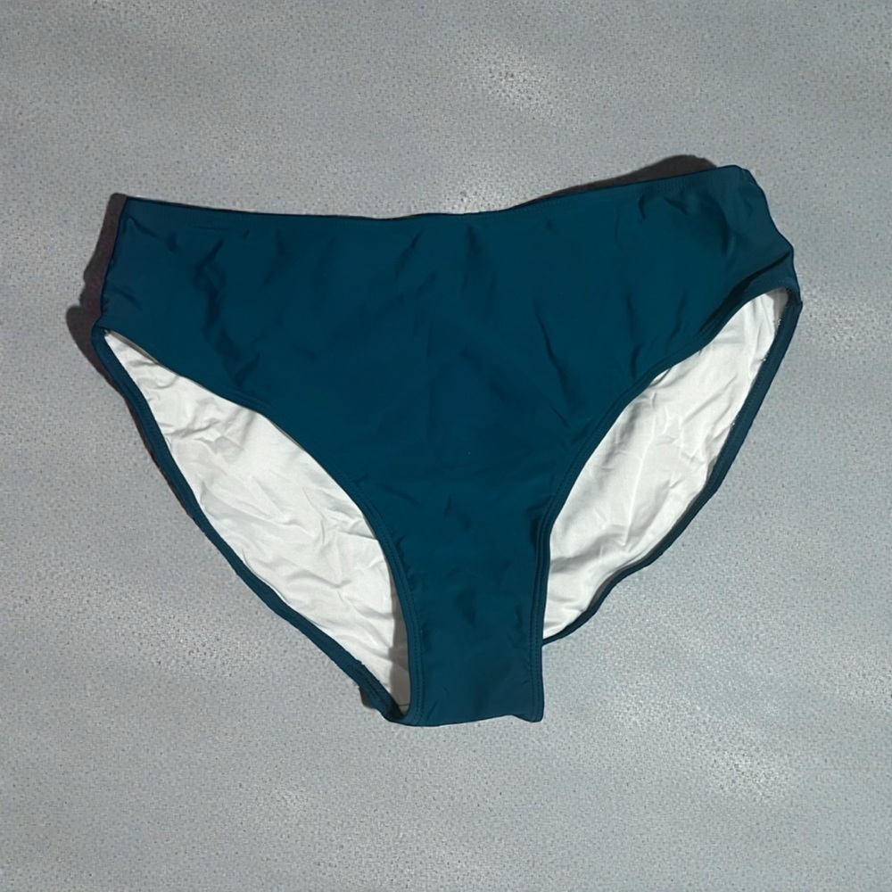 B2Prity Teal Blue High-Waist Bikini Bottom – L (NWOT)
